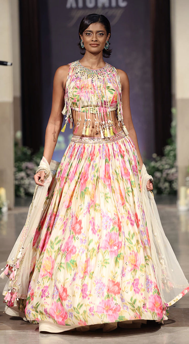 The Garden Ivory Lehenga | Basanti Kapde Aur Koffee