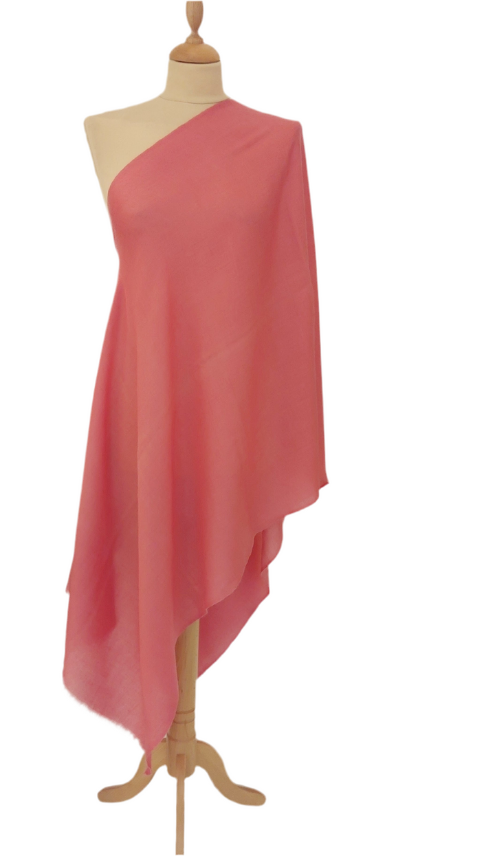 Rania Rose Pink Plain Pashmina Scarves