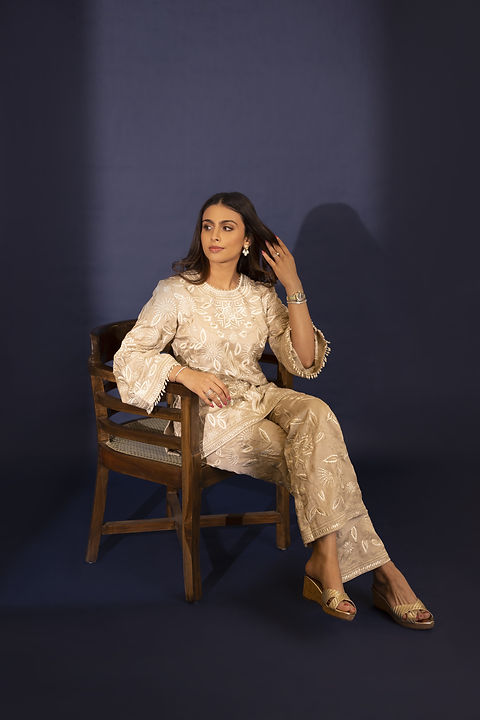 Beige Harmony Twin Set| Ashtar