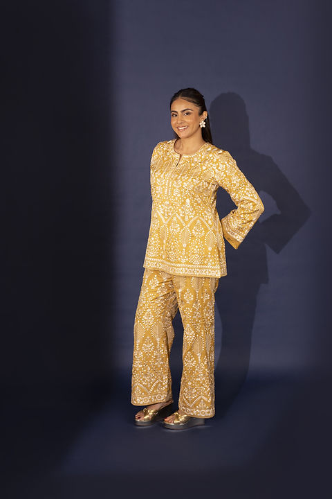 Yellow Celeste Twin Set| Ashtar