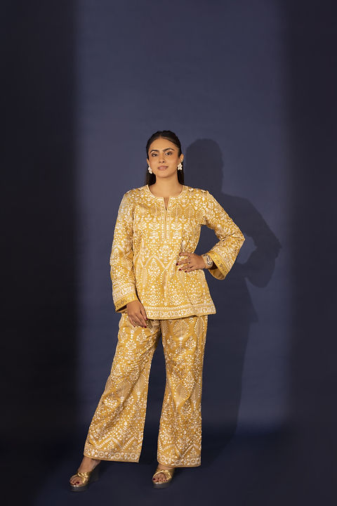 Yellow Celeste Twin Set| Ashtar
