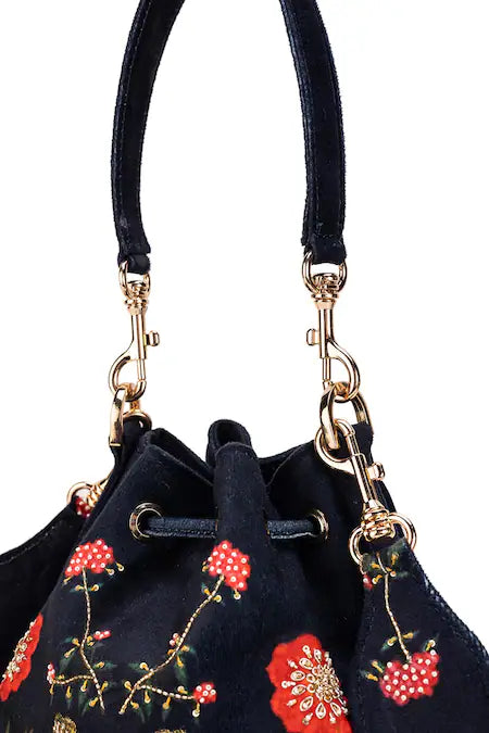 Gold Peacock Bucket Bag | 5 Elements by Radhika