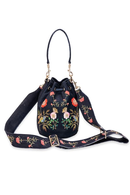 Gold Peacock Bucket Bag | 5 Elements by Radhika