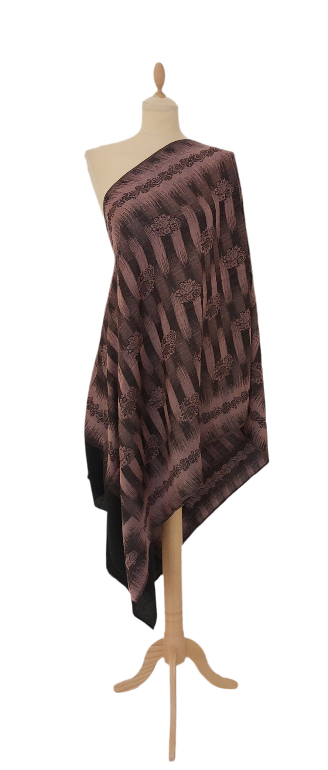 Black and Yellow Mixed Cashmere Scarf | House of Inaayat
