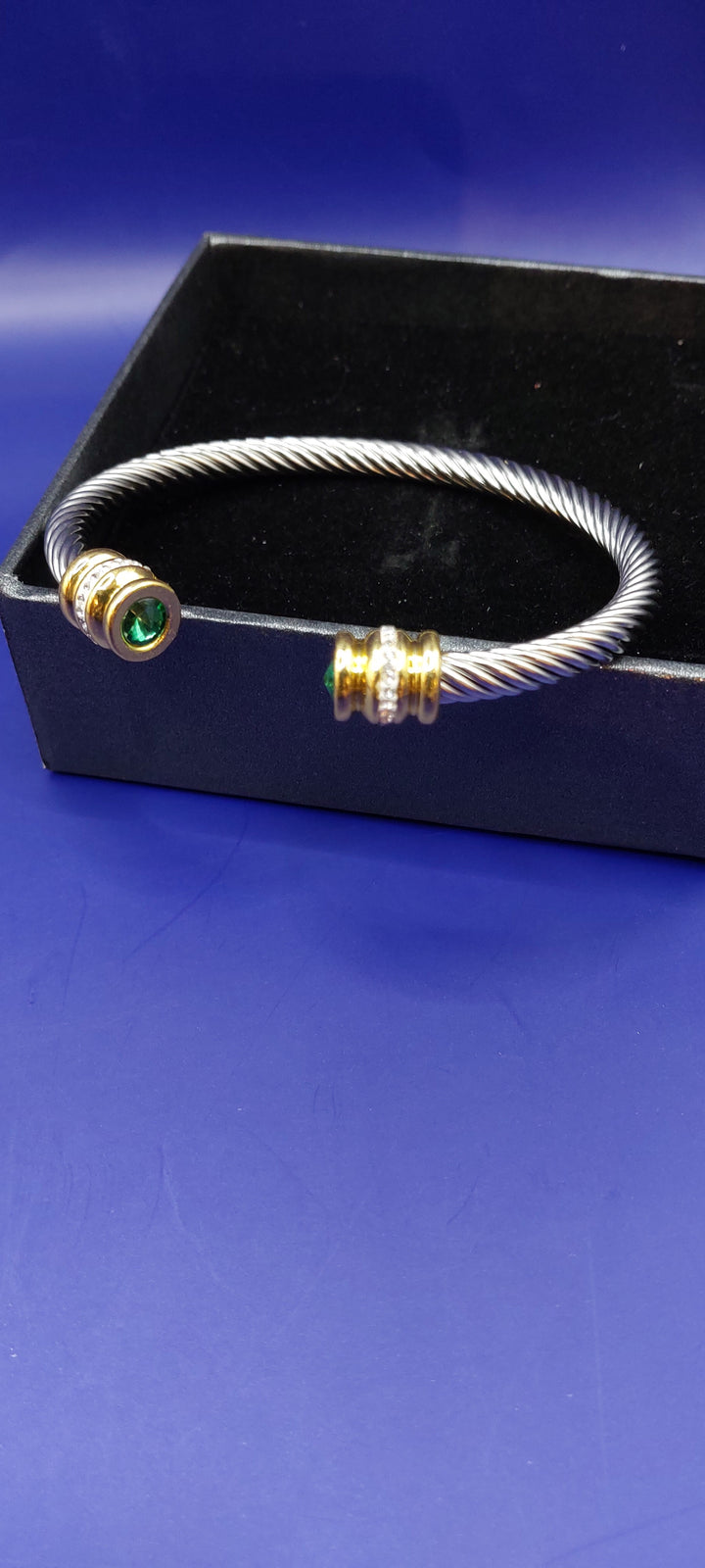Sofia Silver Bracelets with Pink, Red, Blue, Yellow or Green Gems|Inaayat by Divya Taimni
