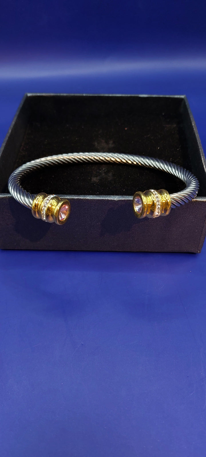 Sofia Silver Bracelets with Pink, Red, Blue, Yellow or Green Gems|Inaayat by Divya Taimni