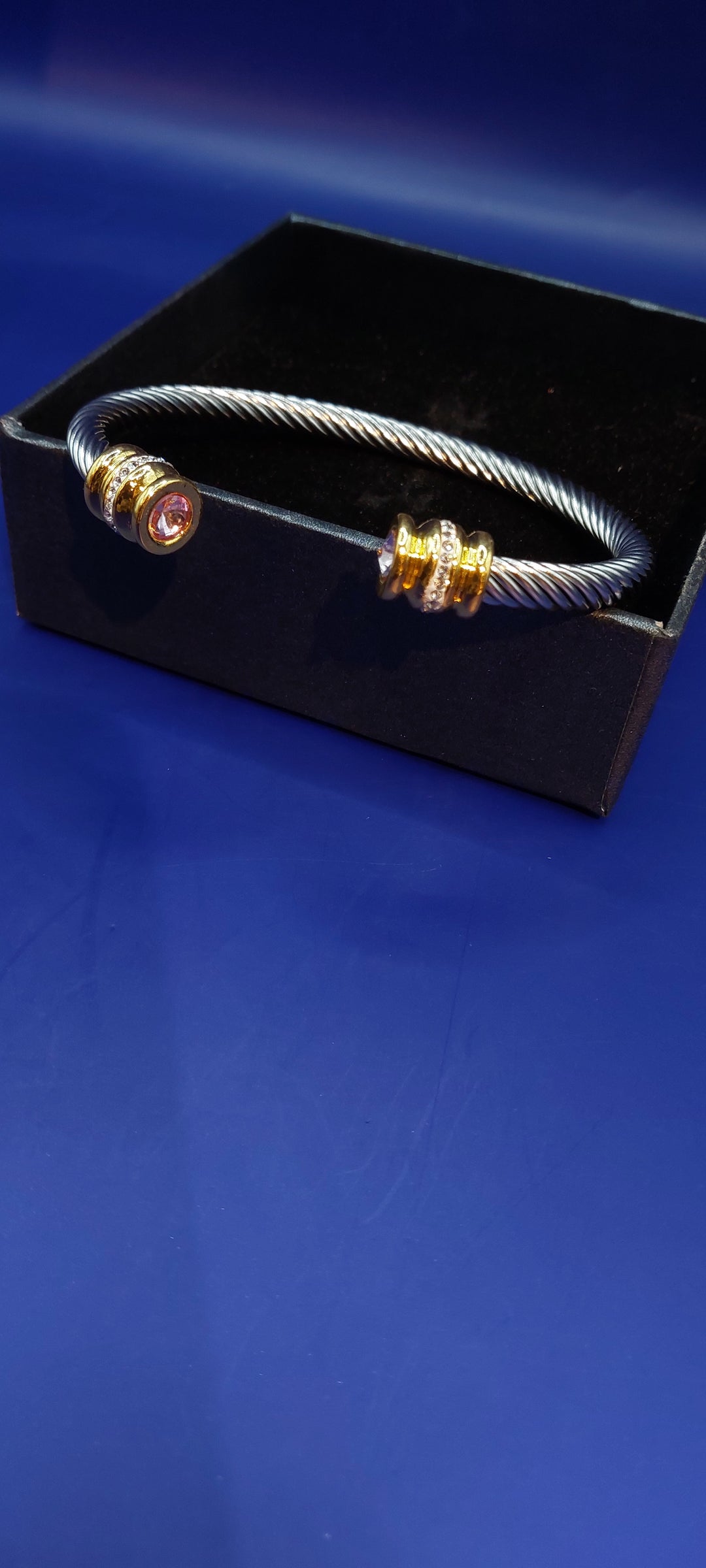 Sofia Silver Bracelets with Pink, Red, Blue, Yellow or Green Gems|Inaayat by Divya Taimni