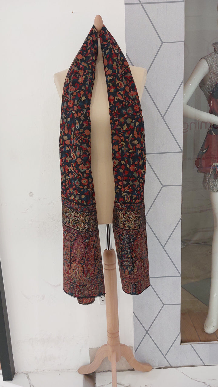 Bhoomi Black Cashmere Shawl |House Of Inaayat