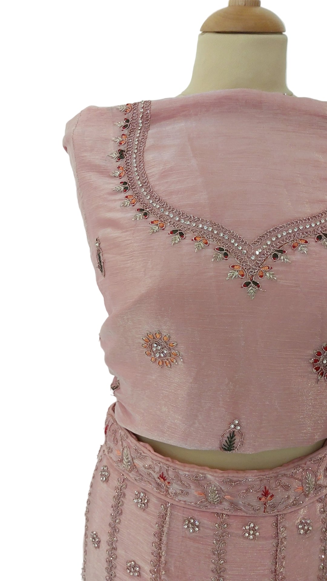Blush Pink Embellished Silk Lehenga Set | Inaayat by Divya Taimni