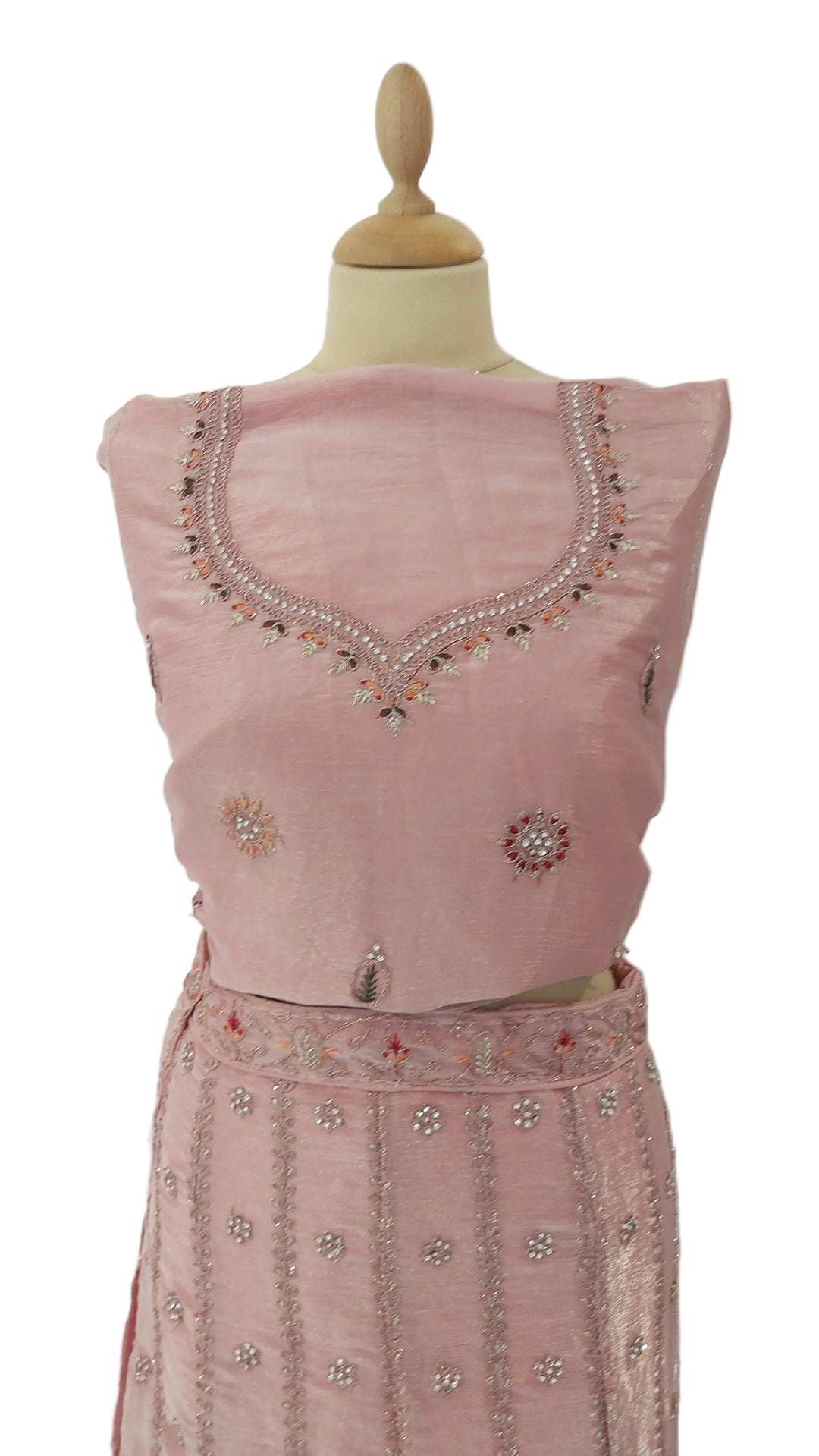 Blush Pink Embellished Silk Lehenga Set | Inaayat by Divya Taimni