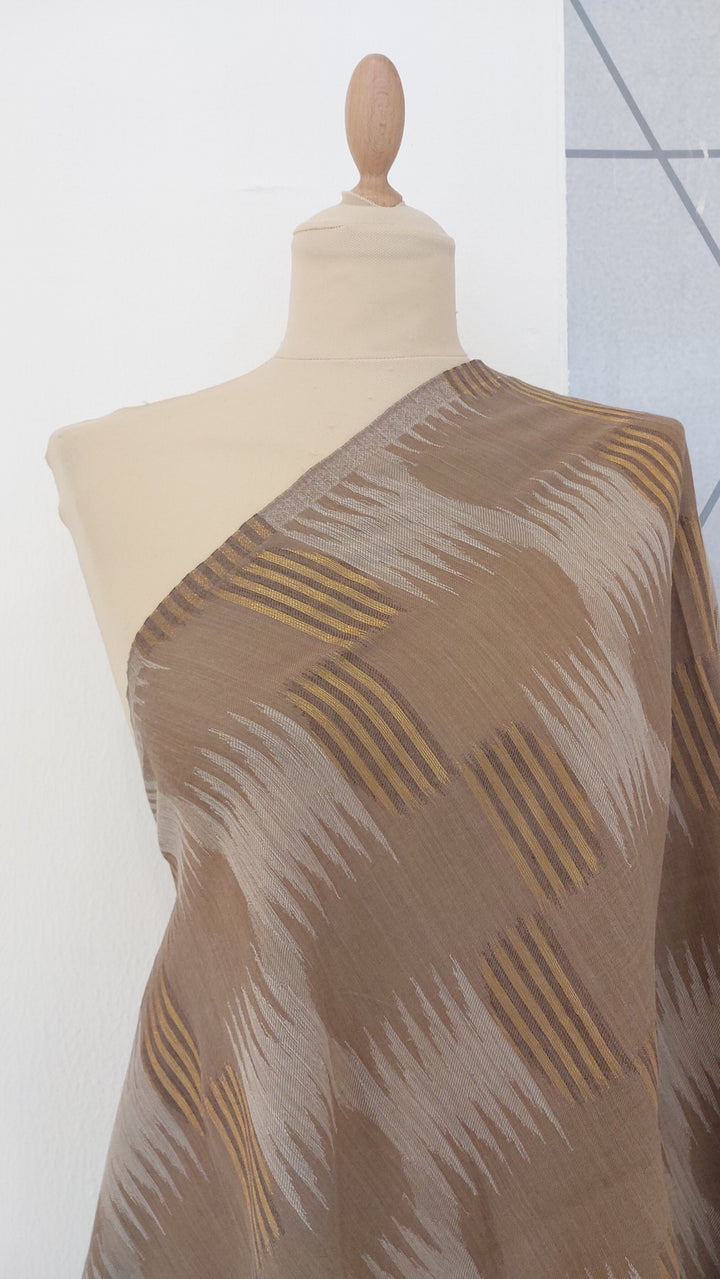 Ikat Design Cashmere Scarf in Wine Colour | House of Inaayat