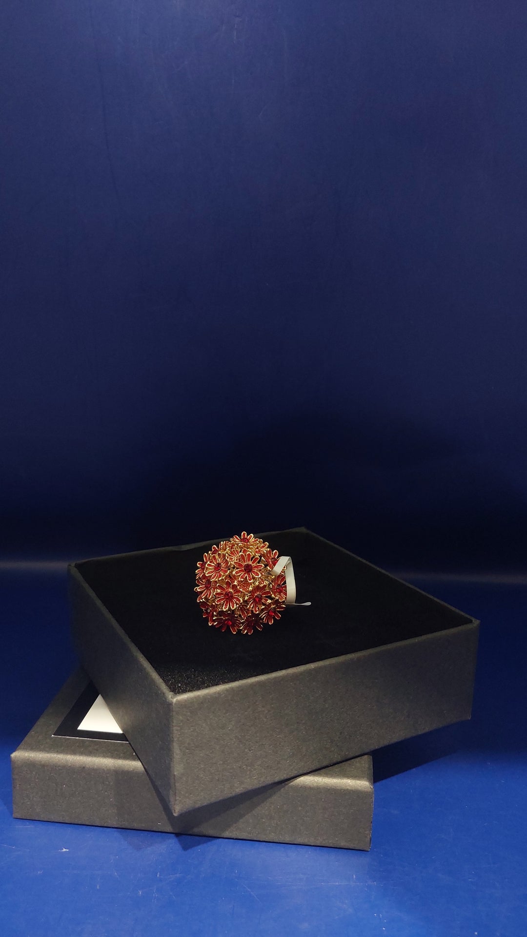 Zuhi Red Minamilist Cocktail Ring |Inaayat by Divya Taimni
