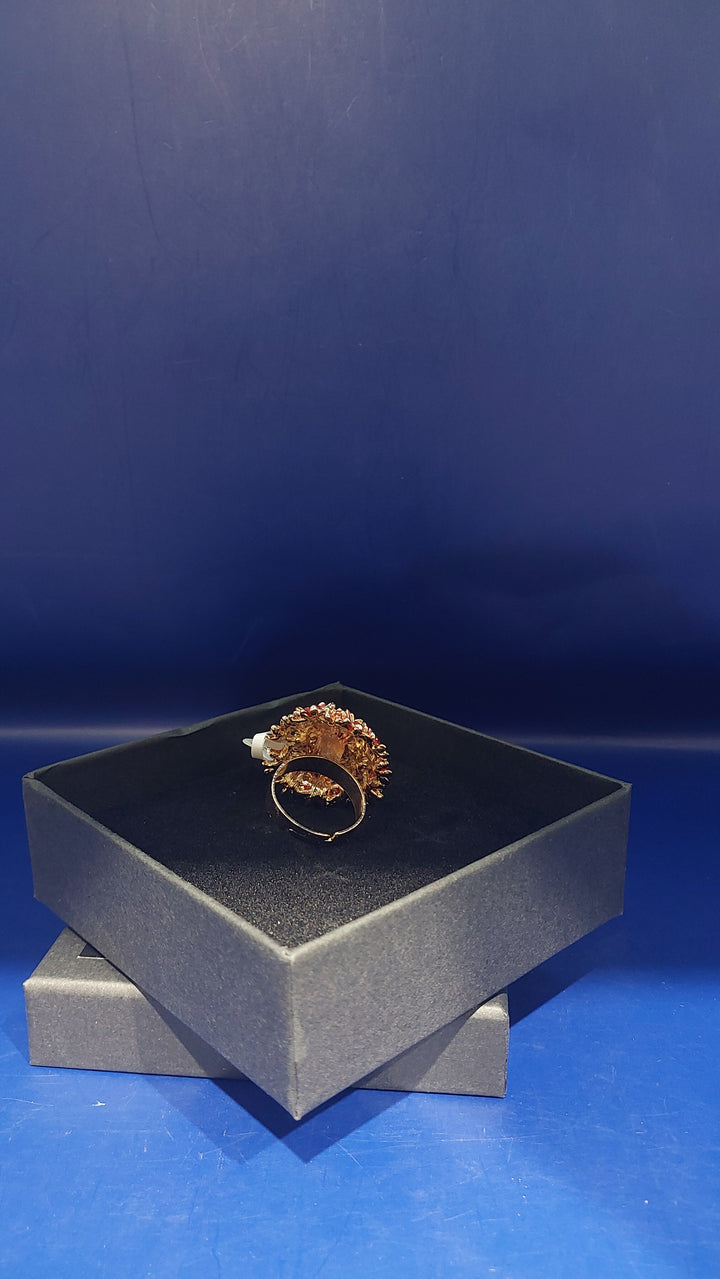 Zuhi Red Minamilist Cocktail Ring |Inaayat by Divya Taimni