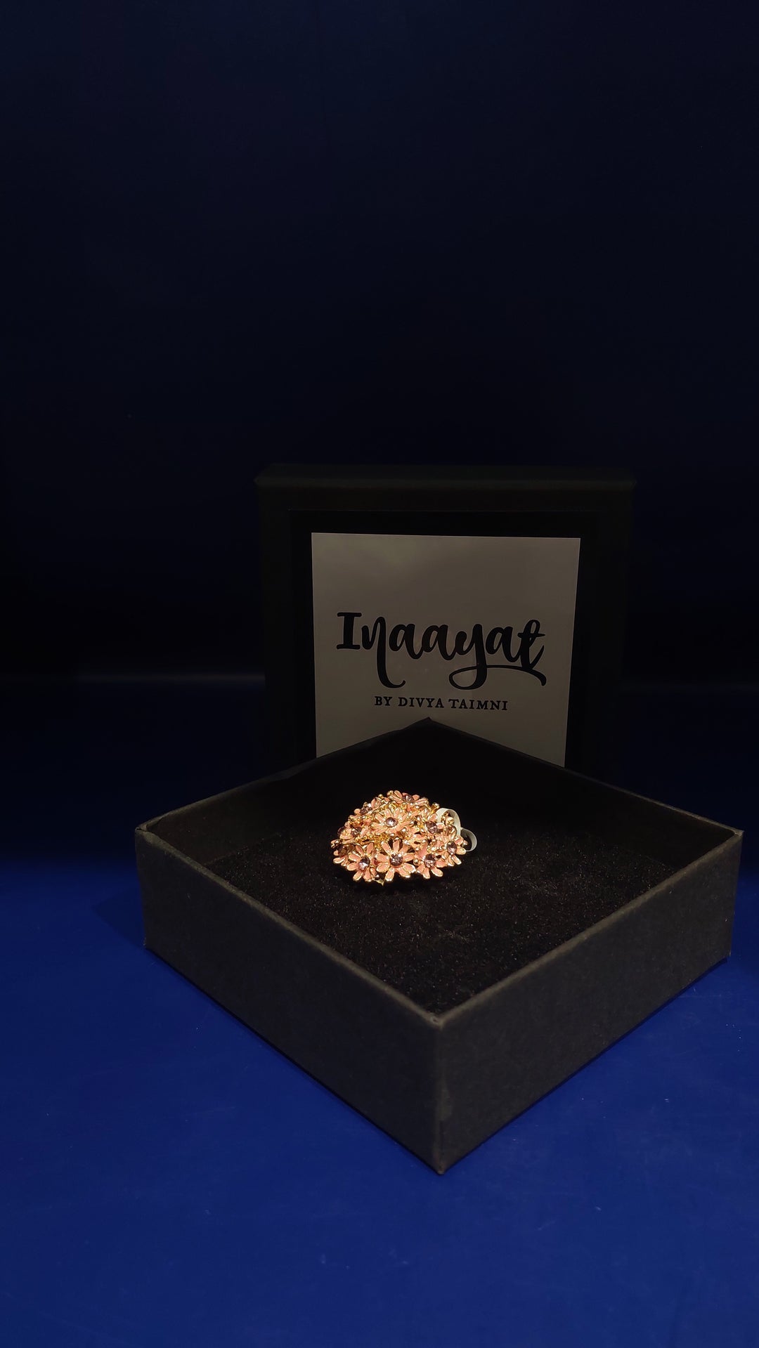Zuhi Red Minamilist Cocktail Ring |Inaayat by Divya Taimni