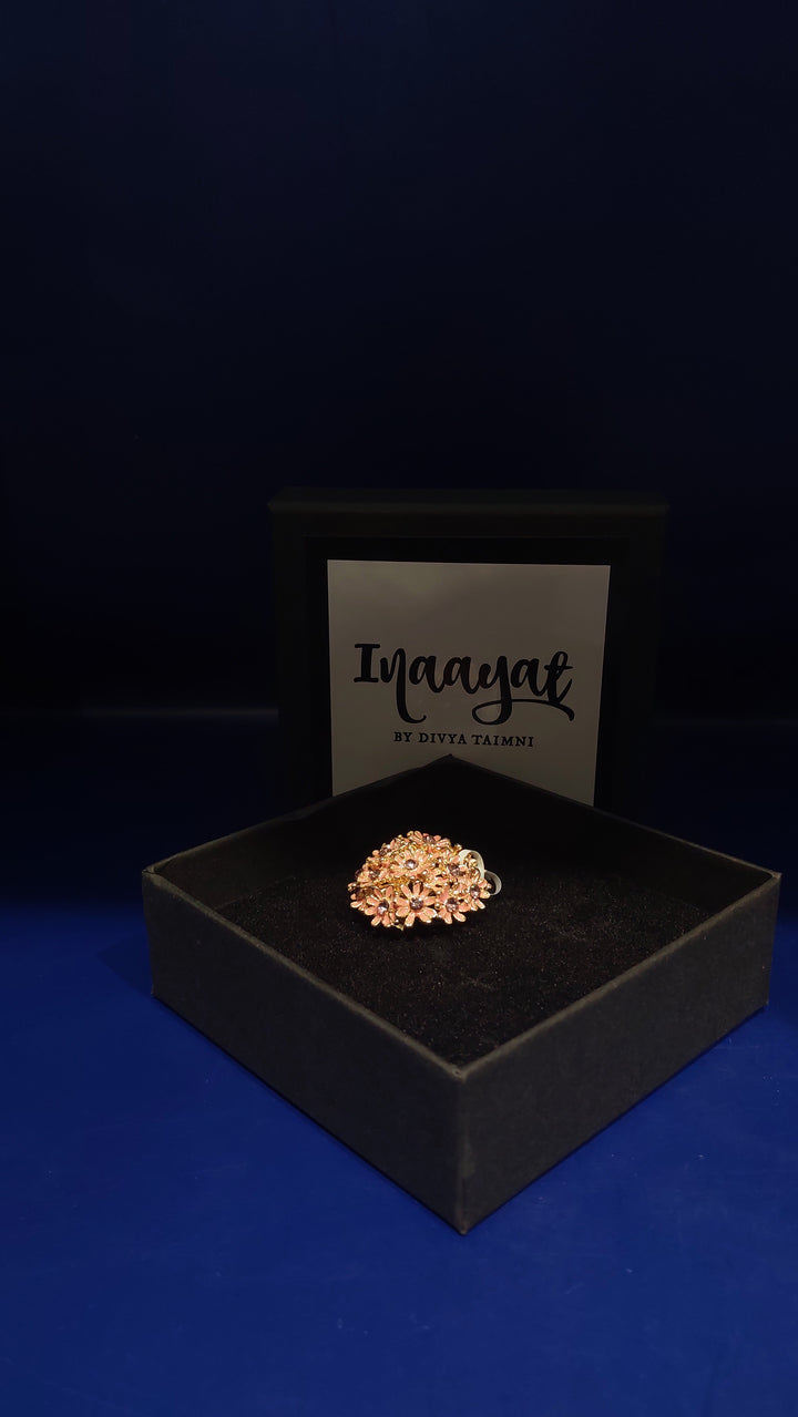 Zuhi Red Minamilist Cocktail Ring |Inaayat by Divya Taimni