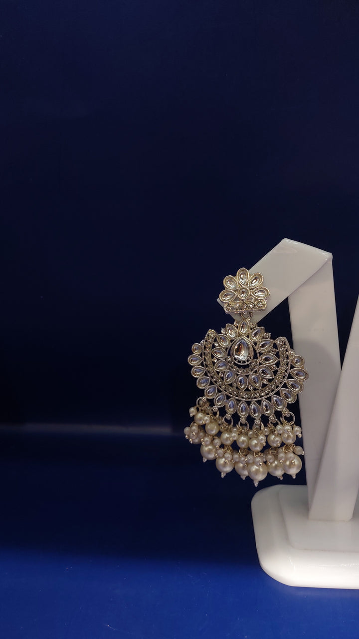 Shayma Gold White Pearl  Drops Earrings|Inaayat by Divya Taimni