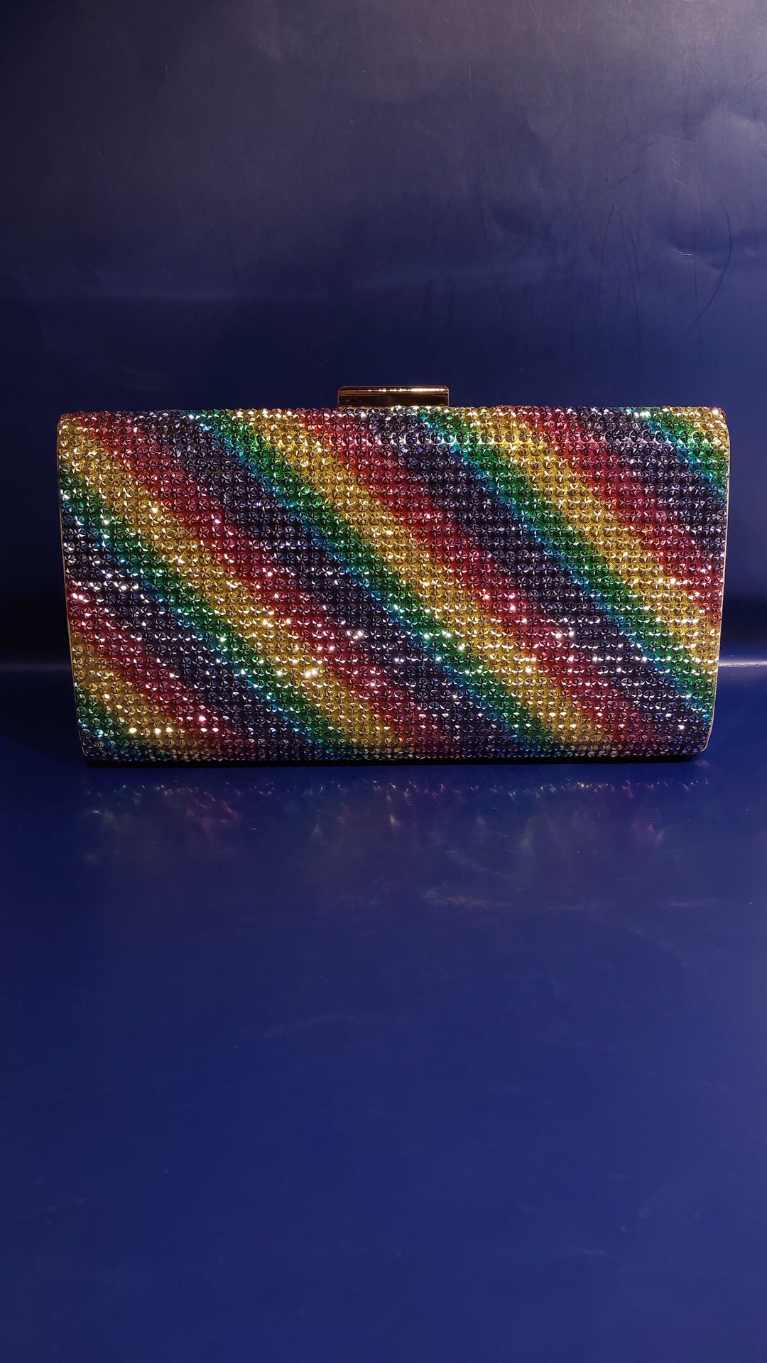 Multicolour Rhinestone Sparkling Evening Clutch Purse | House of Inaayat