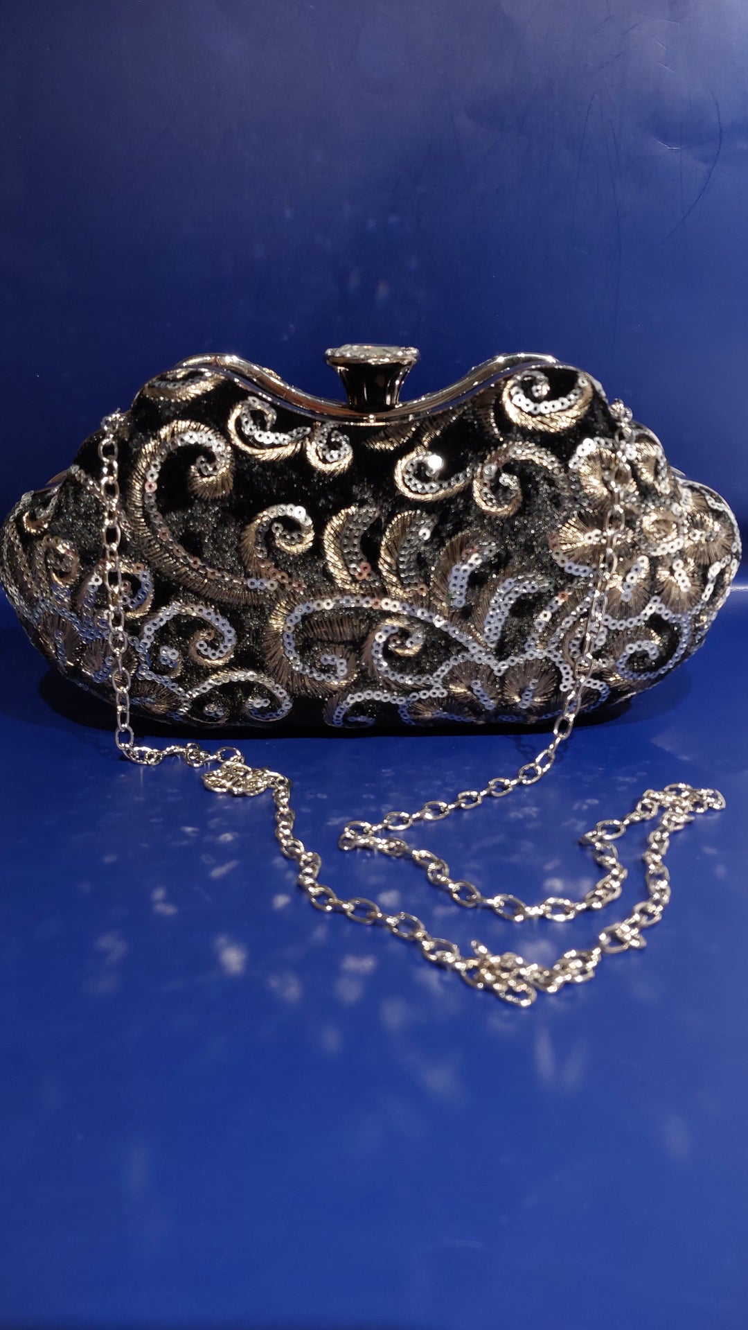 Velvet Black Evening Clutch Purse | House of Inaayat