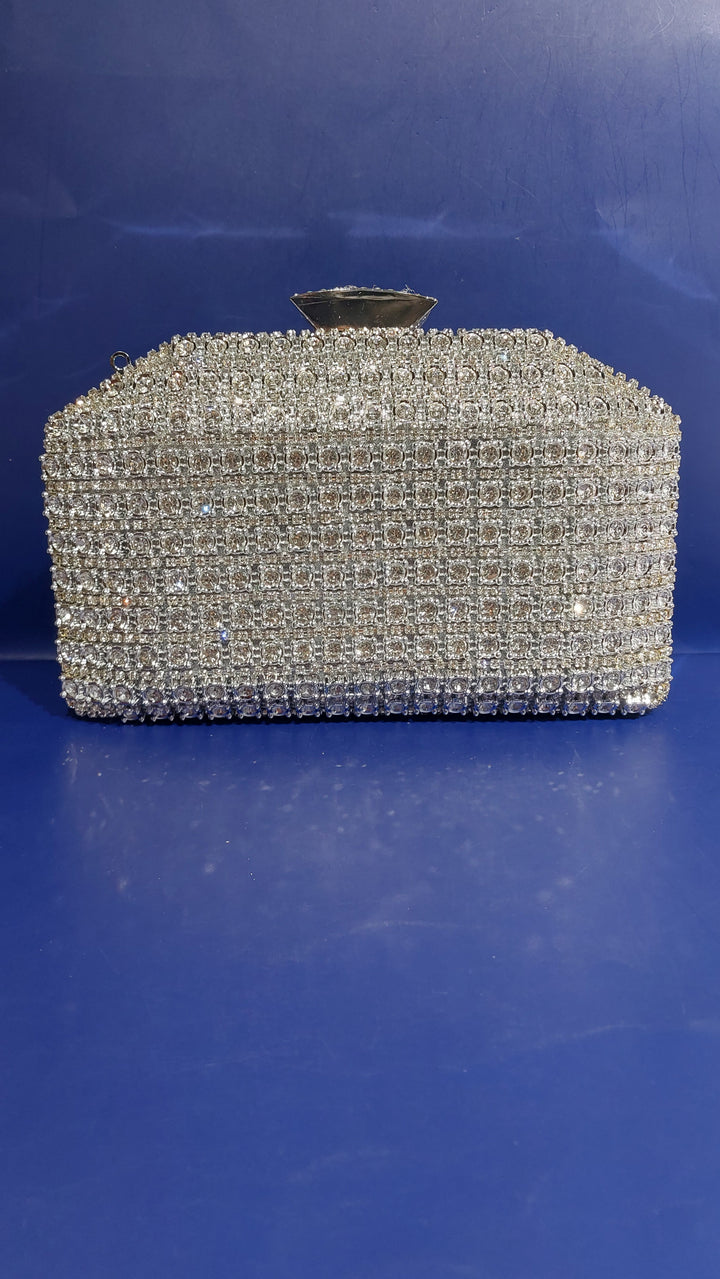Silver Rhinestone Purse | House of Inaayat