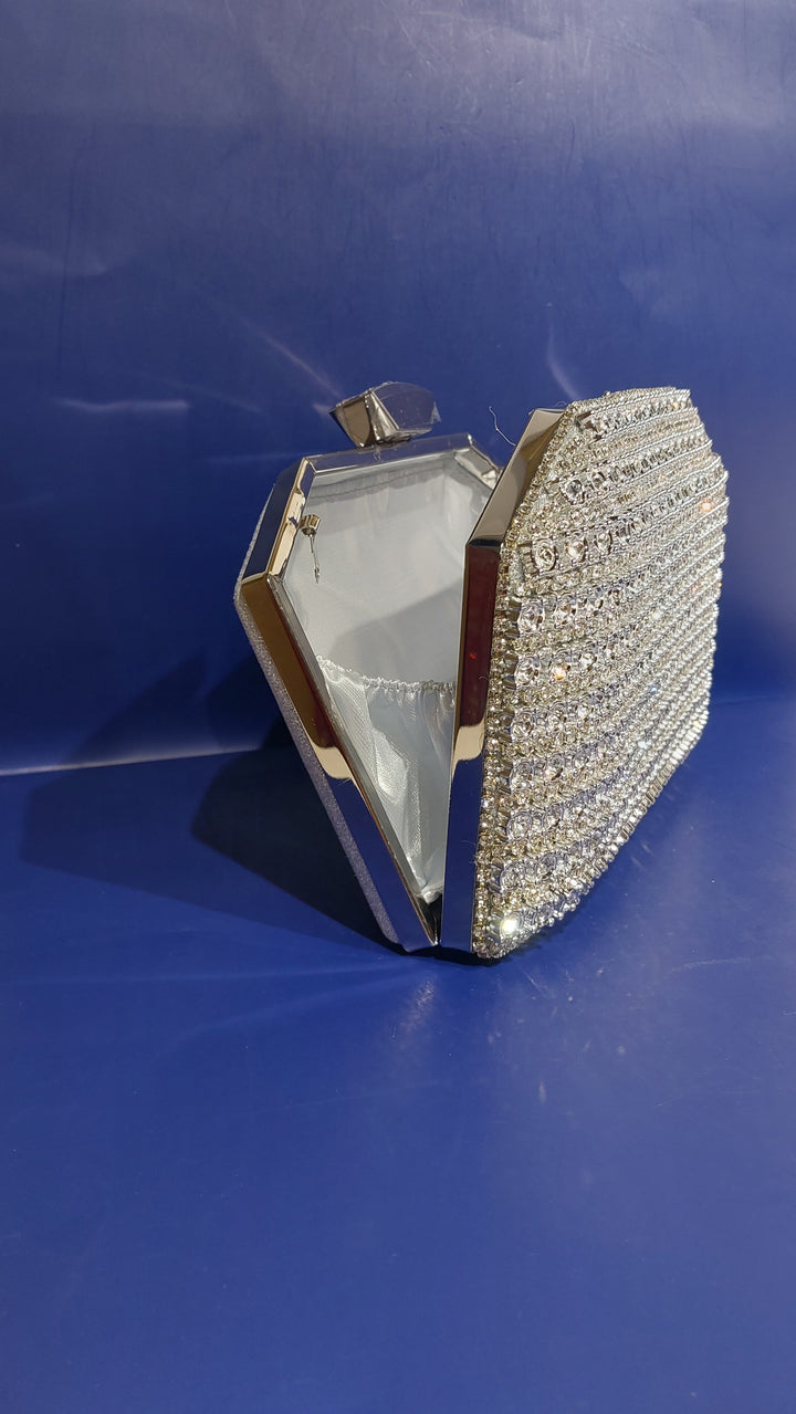 Silver Rhinestone Purse | House of Inaayat