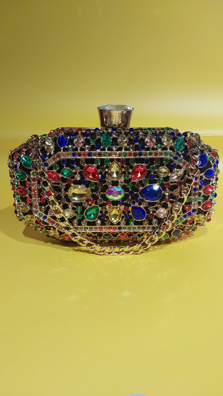 Multicolour Statement Clutch purse | House of Inaayat