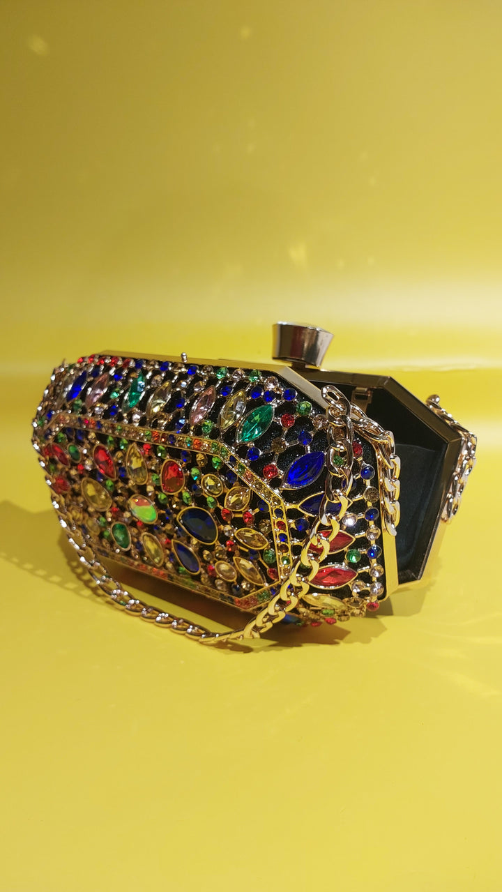 Multicolour Statement Clutch purse | House of Inaayat