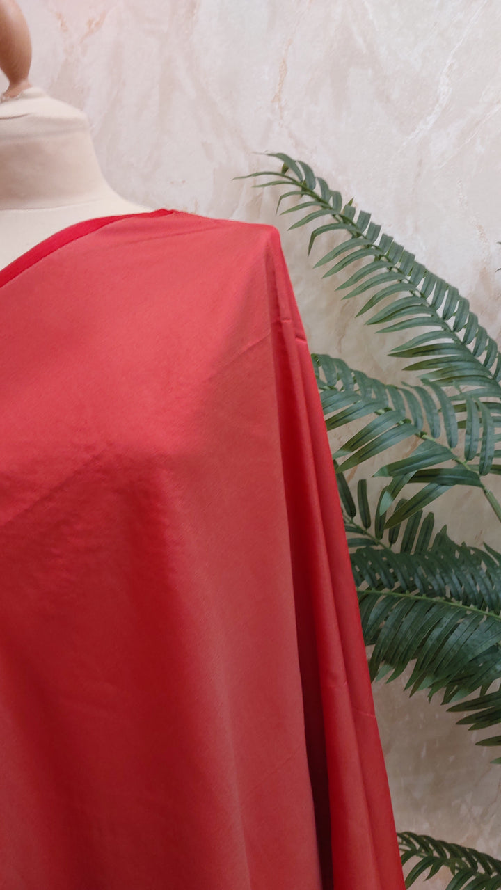 Crimson Chevron Silk Stole Silk Scarf|House of Inaayat