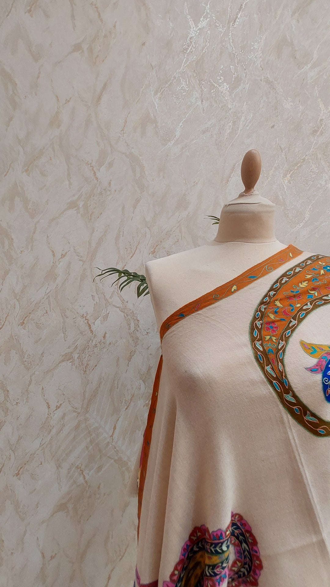 Shipra Kalamkari Pashmina Scarf | House of Inaayat