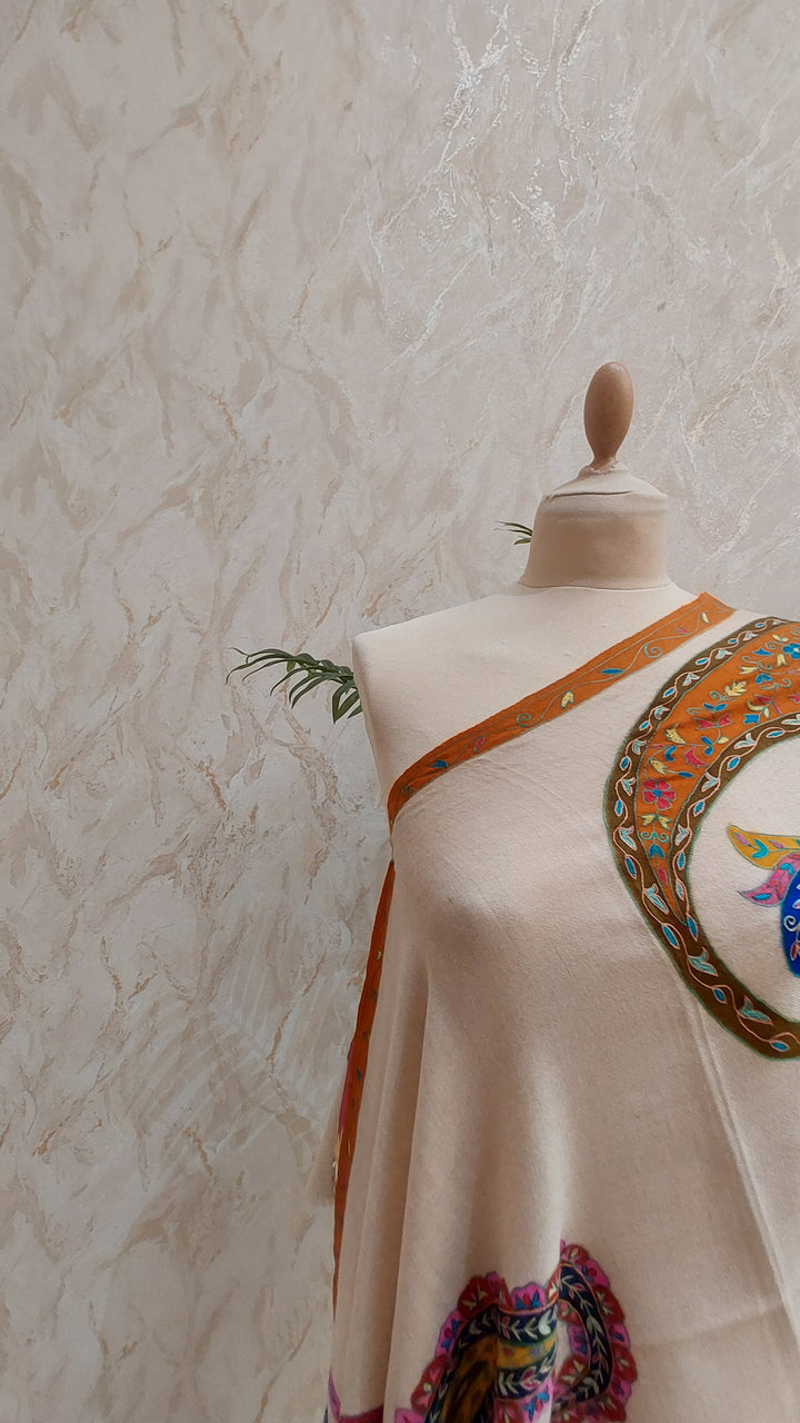 Shipra Kalamkari Pashmina Scarf | House of Inaayat