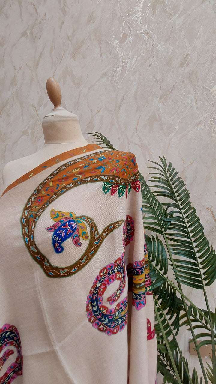Shipra Kalamkari Pashmina Scarf | House of Inaayat