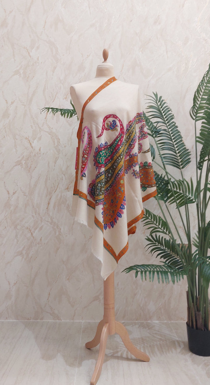 Shipra Kalamkari Pashmina Scarf | House of Inaayat