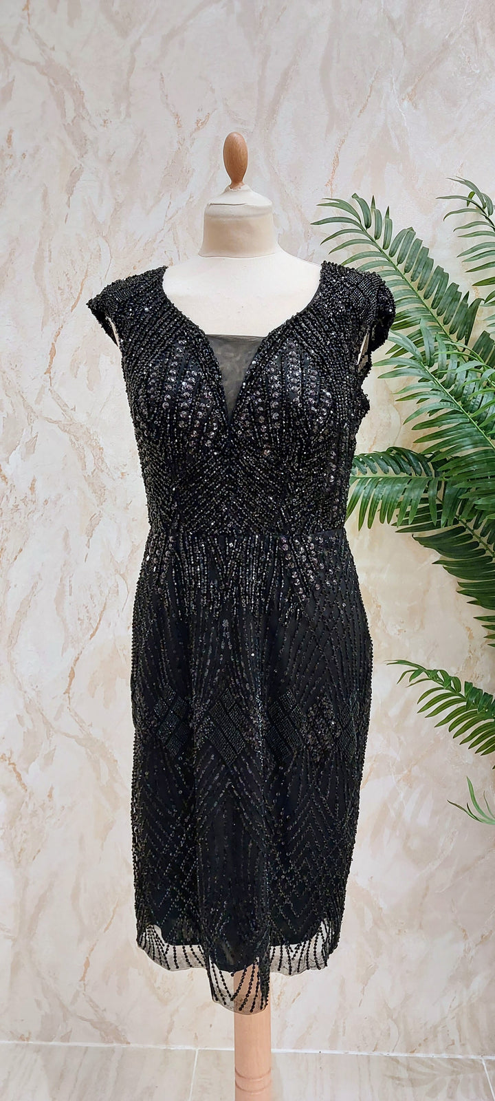 Black Hand-Beaded  Cocktail Dress | Inaayat by Divya Taimni