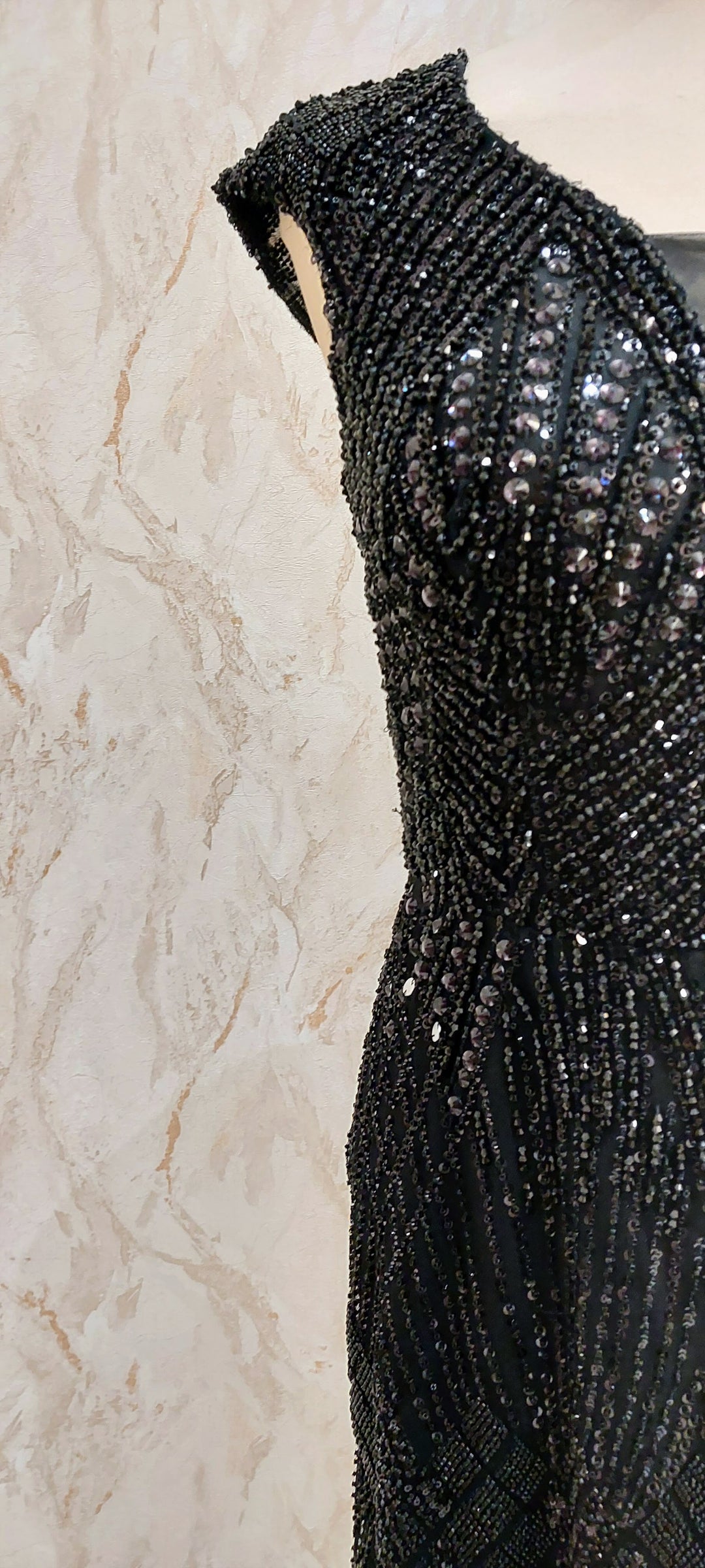 Black Hand-Beaded  Cocktail Dress | Inaayat by Divya Taimni