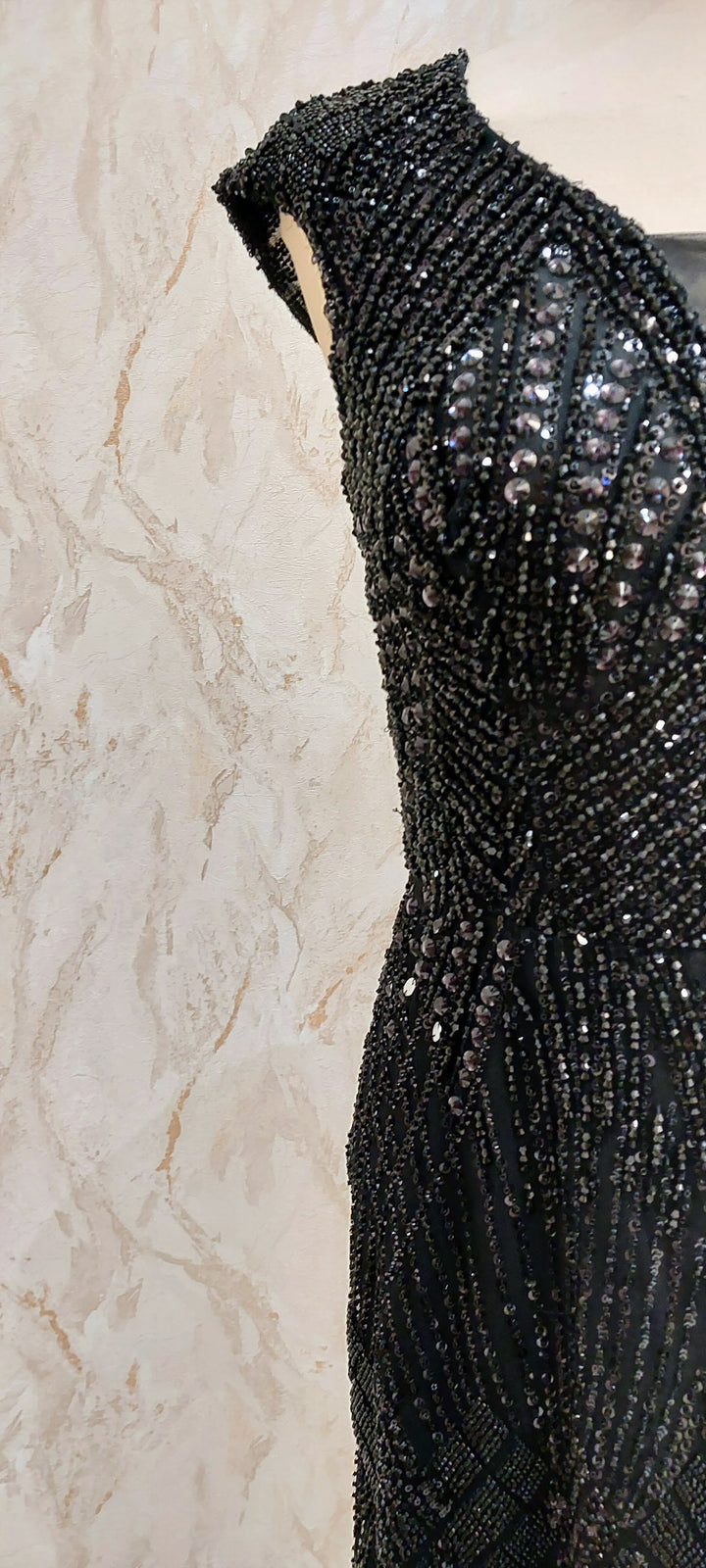 Black Hand-Beaded  Cocktail Dress | Inaayat by Divya Taimni
