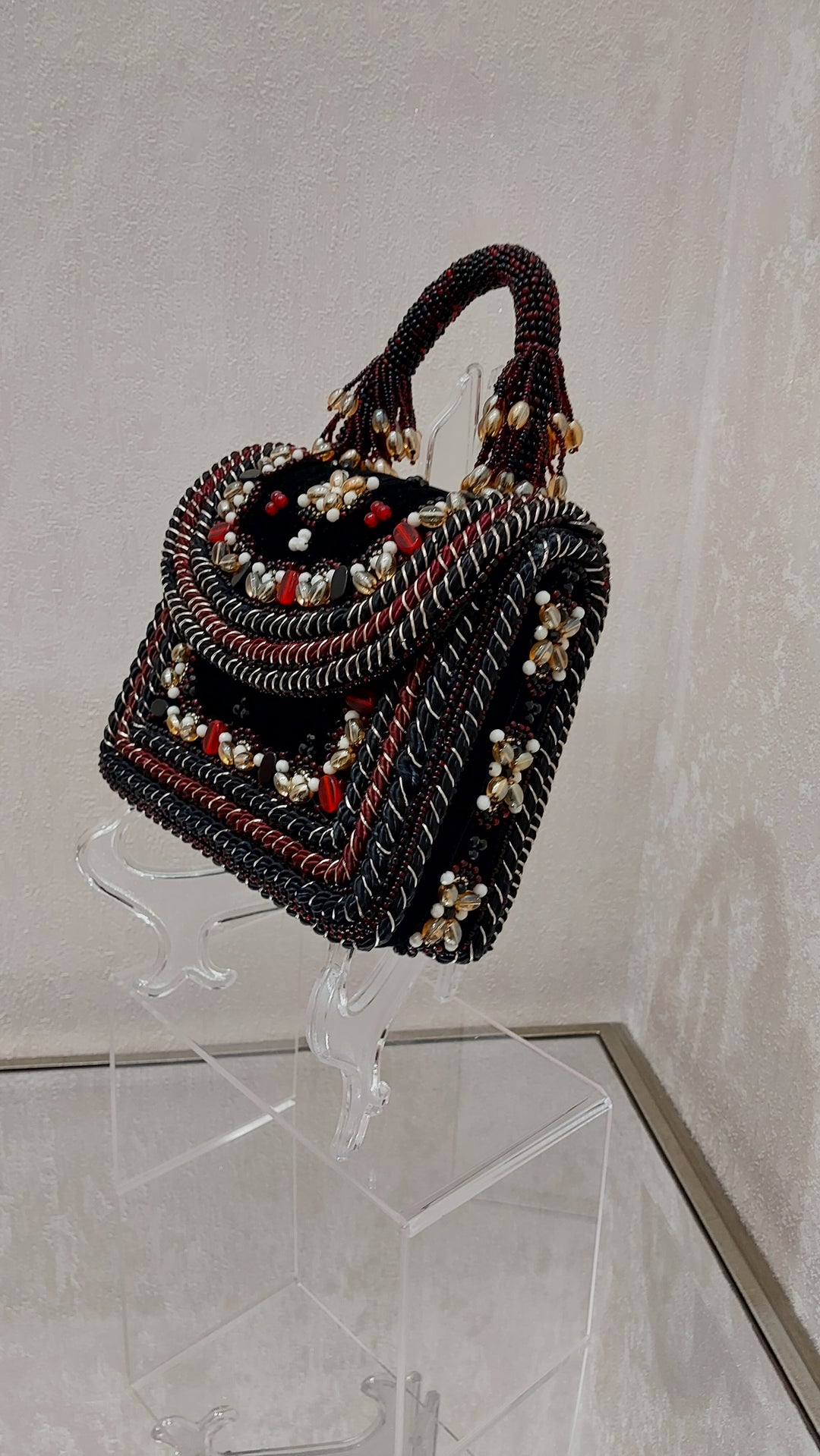 Ornate Beaded and Cord-Trimmed Evening Bag| Al Falah