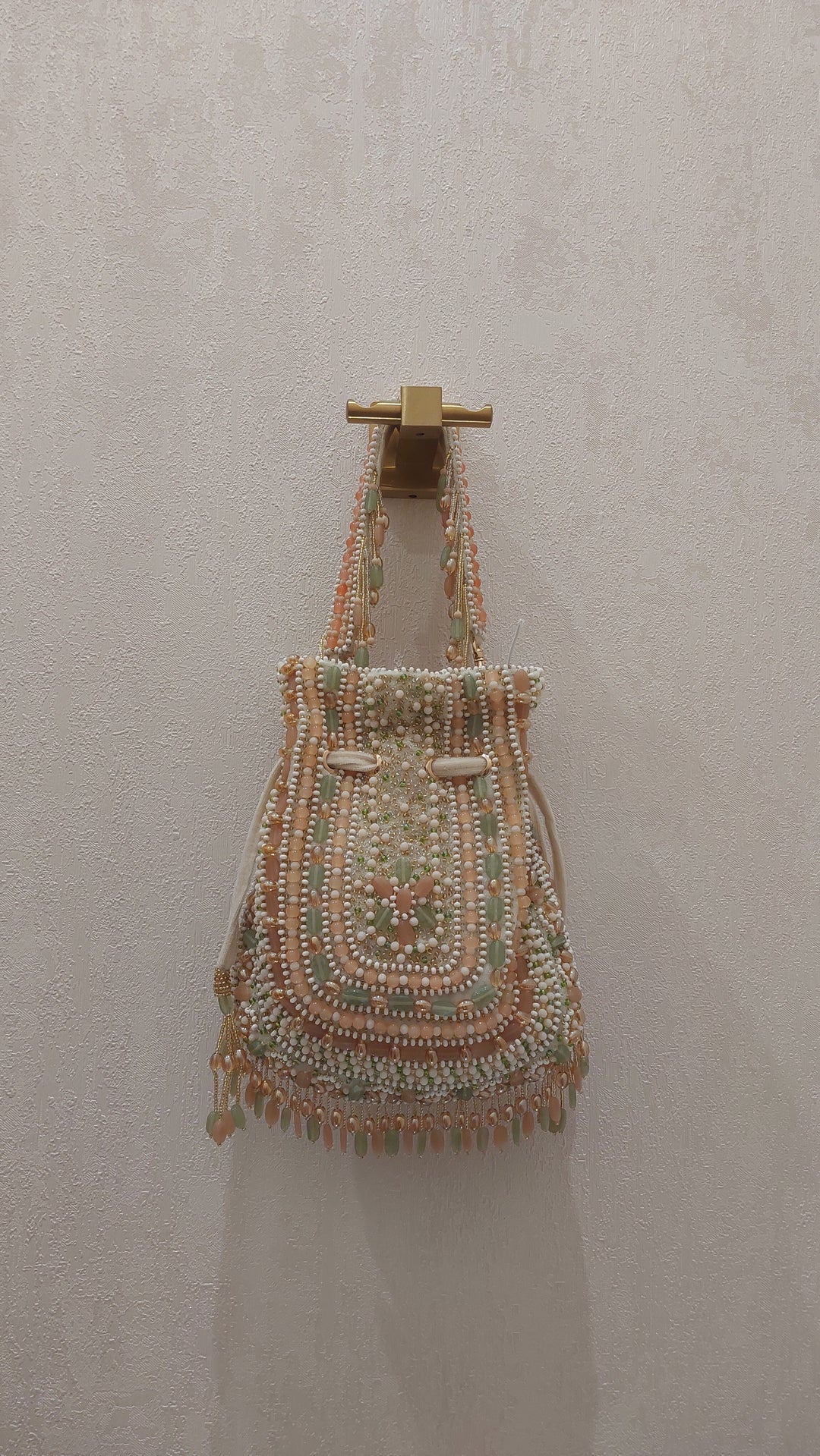 Pastel Multi-Beaded Handcrafted Potli Bag | Al Falah