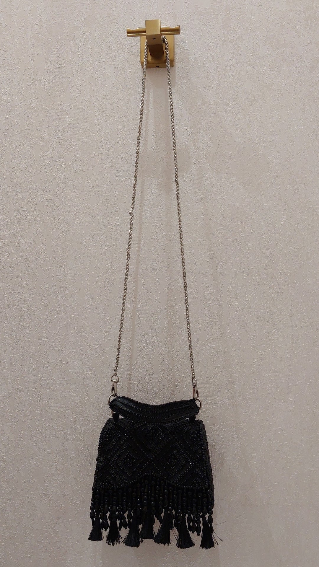 Midnight Beaded and Tassled Evening Bag| Al Falah
