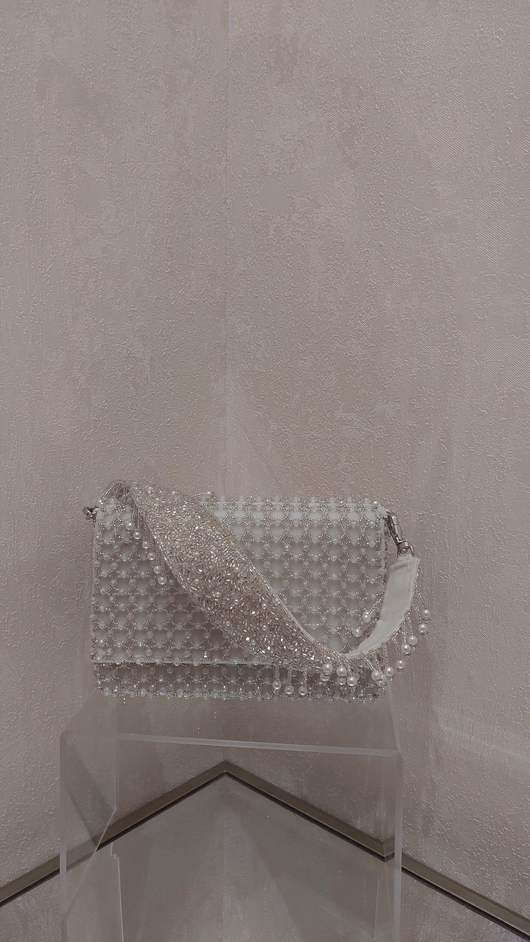 Pearl and Beaded Flap Evening Bag | Al Falah