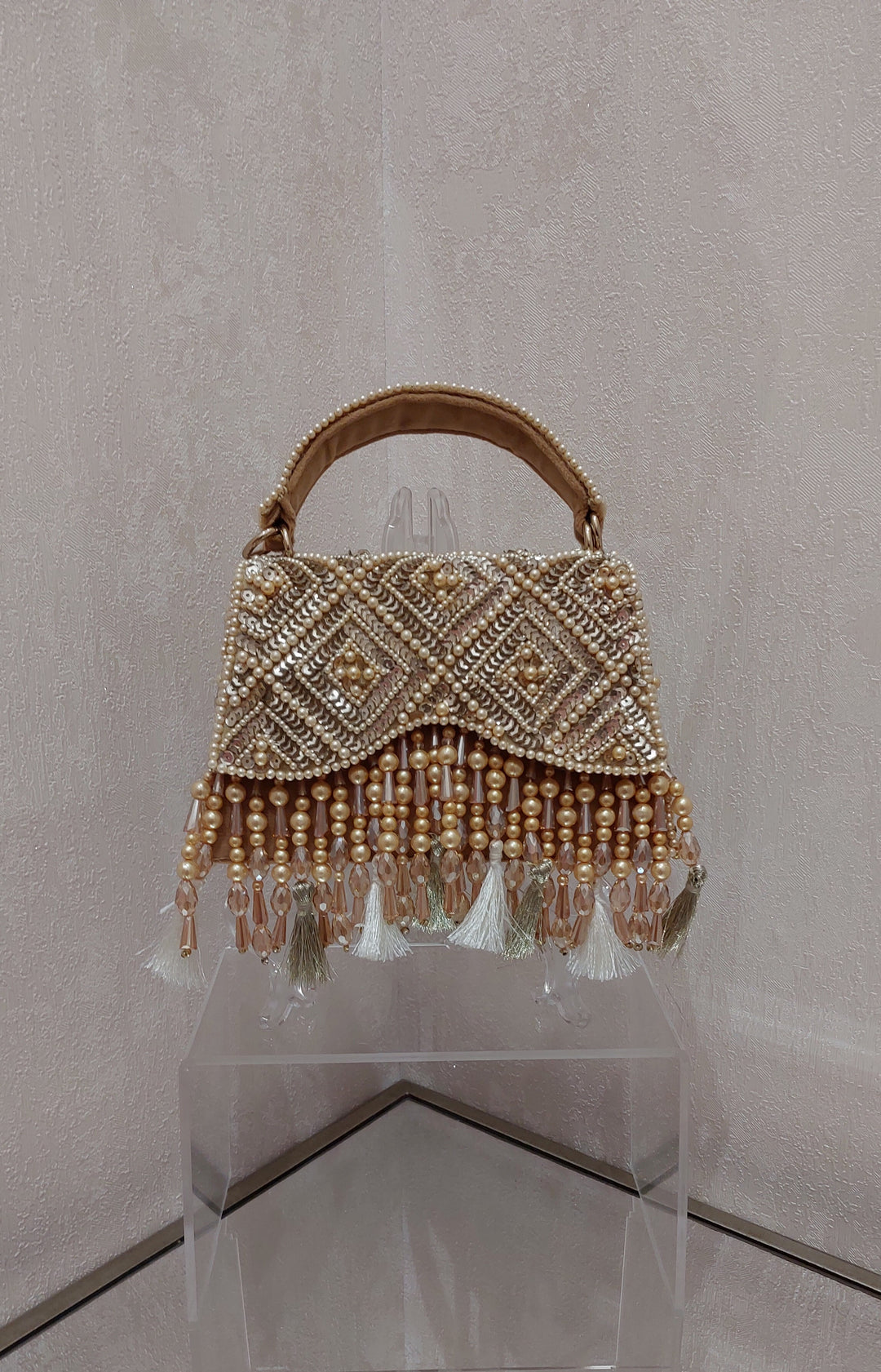 Handcrafted Beaded and Sequined Statement Bag| Al Falah