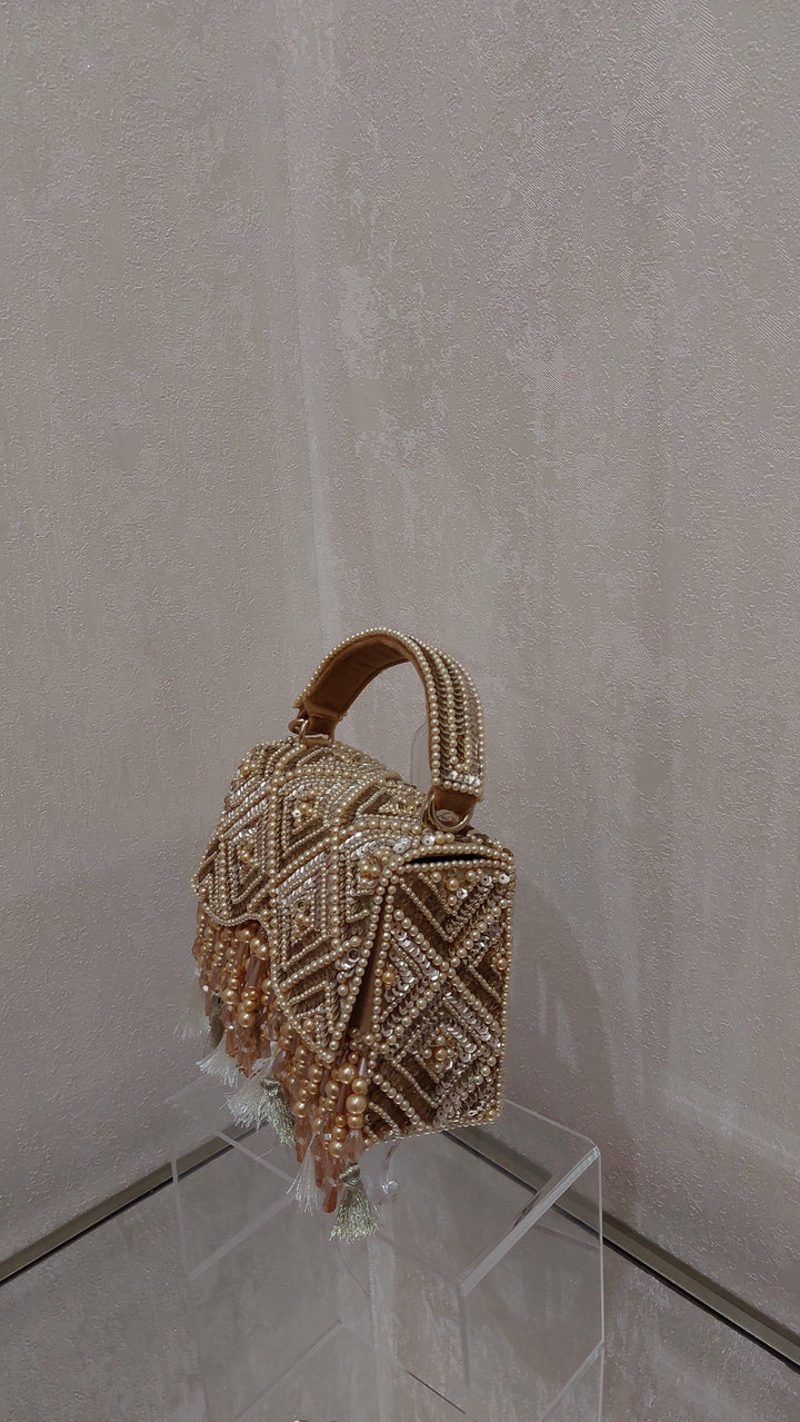 Handcrafted Beaded and Sequined Statement Bag| Al Falah