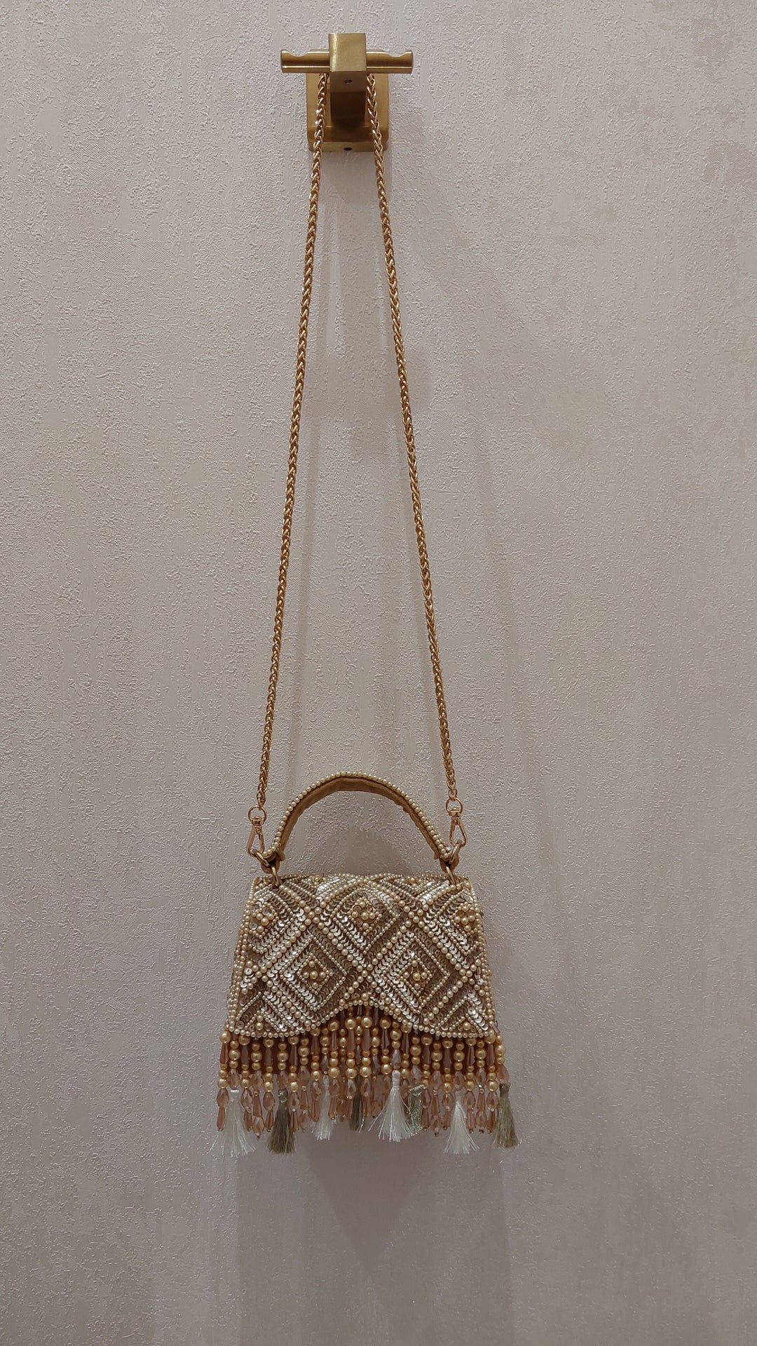 Handcrafted Beaded and Sequined Statement Bag| Al Falah