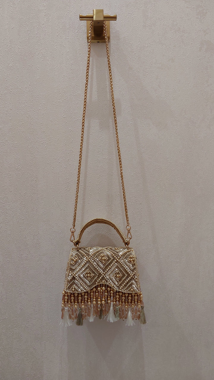 Handcrafted Beaded and Sequined Statement Bag| Al Falah
