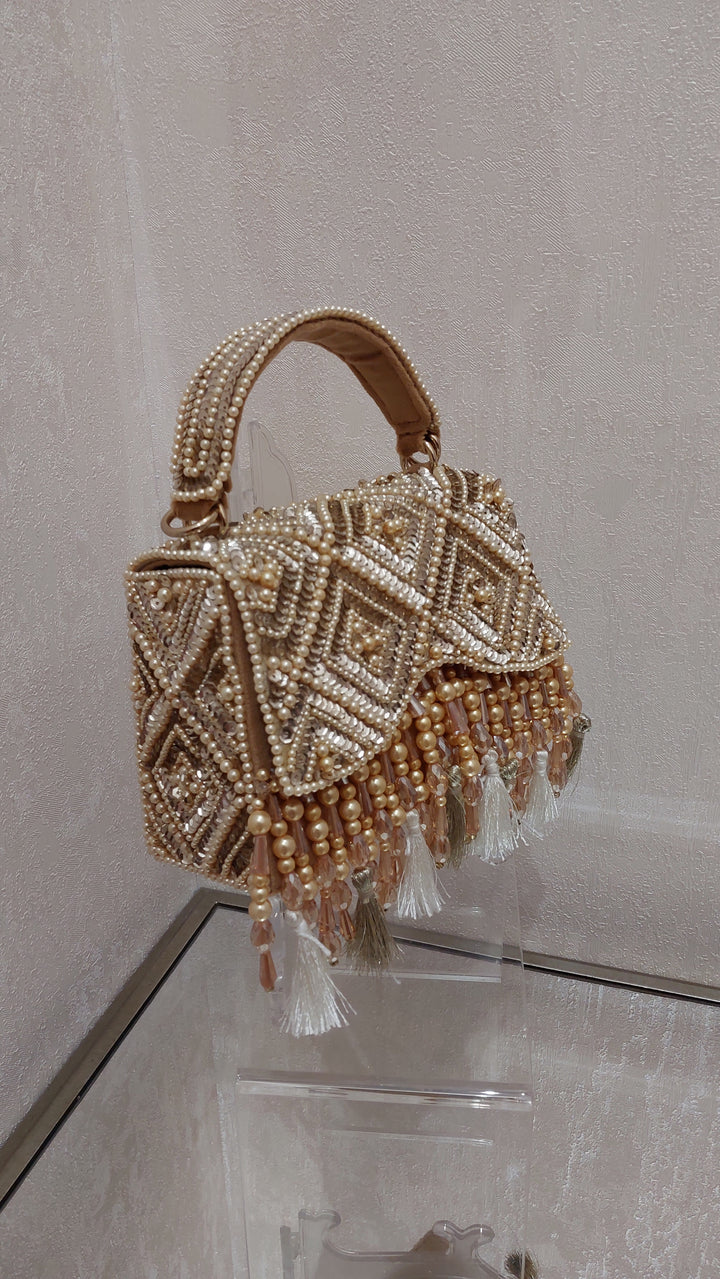 Handcrafted Beaded and Sequined Statement Bag| Al Falah