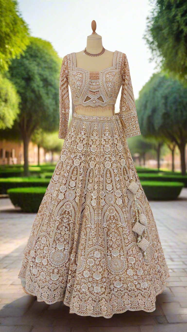 Shagun Peach Pink Lehenga Set | Inaayat by Divya Taimni