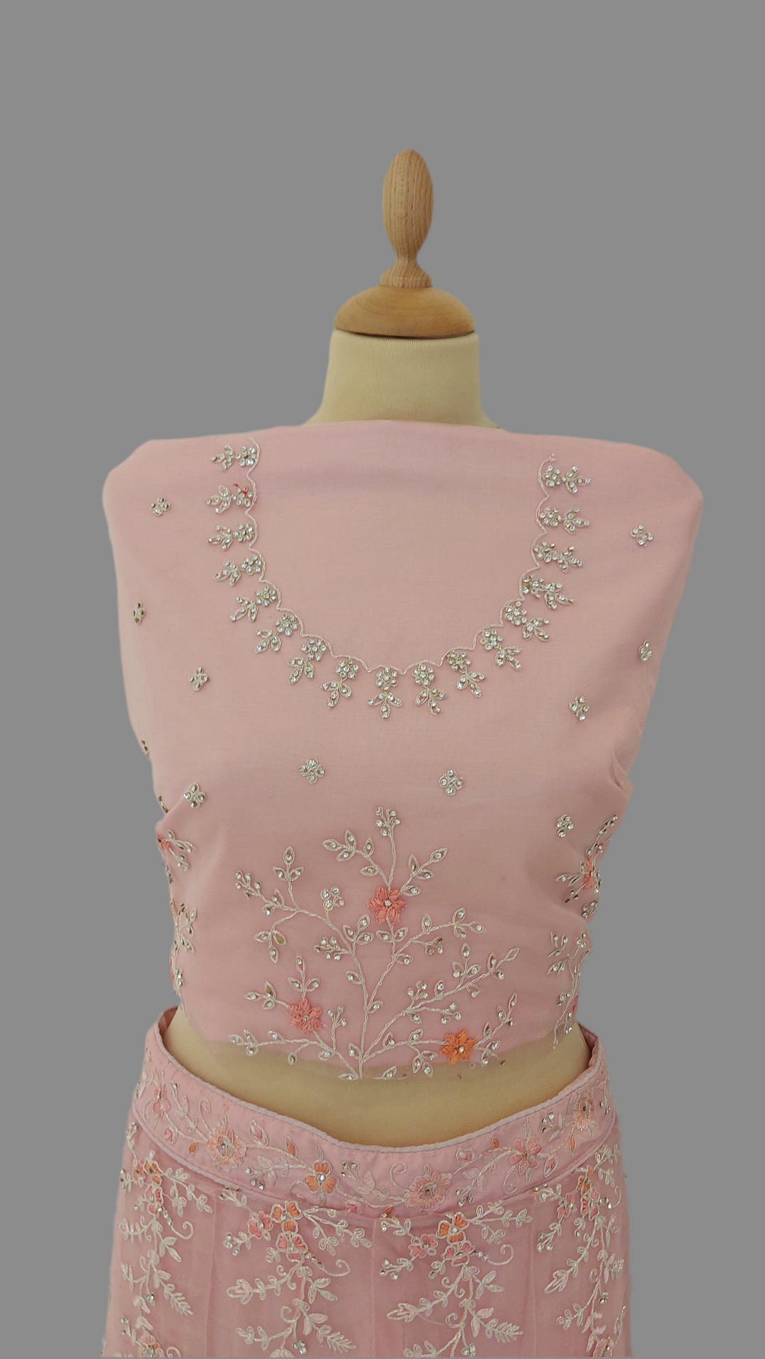 Amani Baby Pink Lehenga (Unstitched) | Inaayat by Divya Taimni