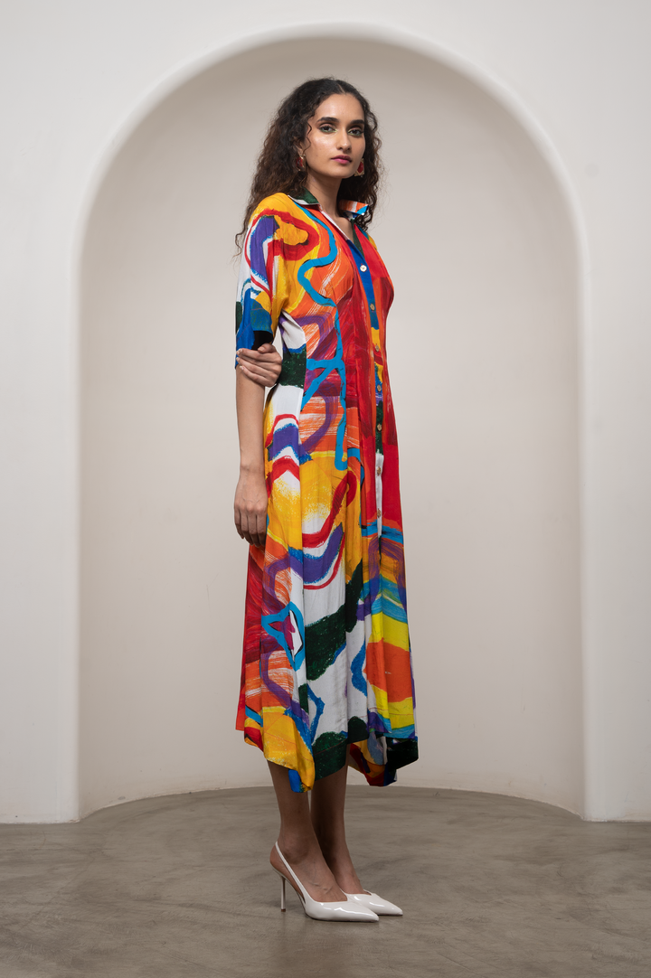 Ruel Kimono Dress|ADVAI