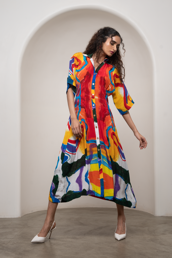 Ruel Kimono Dress|ADVAI