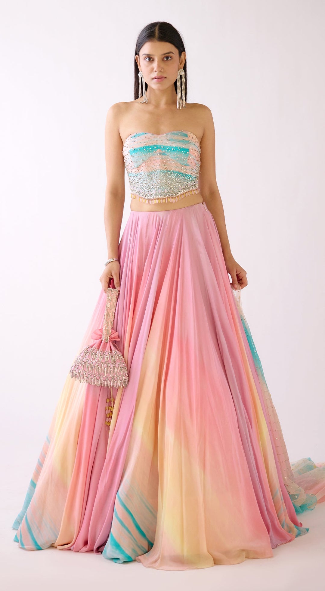 Sandscape Corset Lehenga Set | Basanti Kapde Aur Koffee