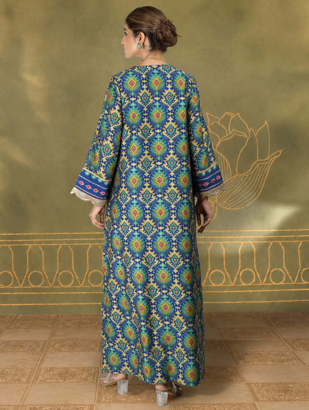 Isharya Ikat Bandhini Kaftan Dress | The Bumble Bee