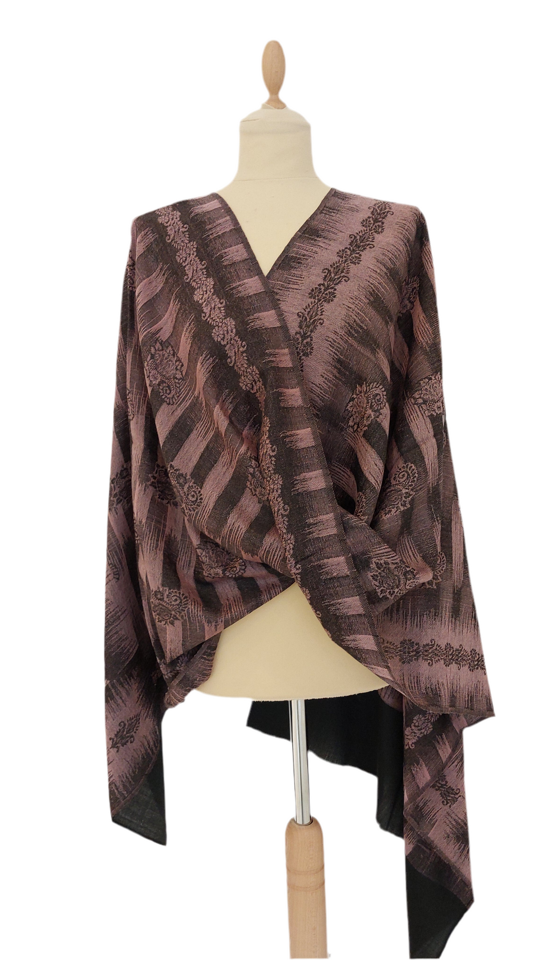 Black and Yellow Mixed Cashmere Scarf | House of Inaayat